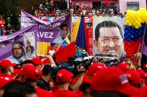 President Hugo Chavez makes campaign visit to Petare slums